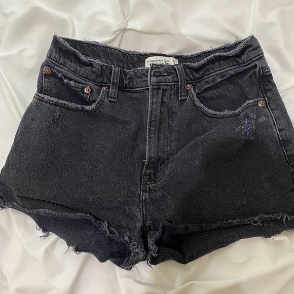 Black Abercrombie Jean Shorts size 27 - Picture 5 of 5